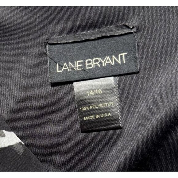 Lane Bryant Swing Tunic Geometric Colorblock Top SZ 14/16 Elastic Waist - Picture 7 of 8